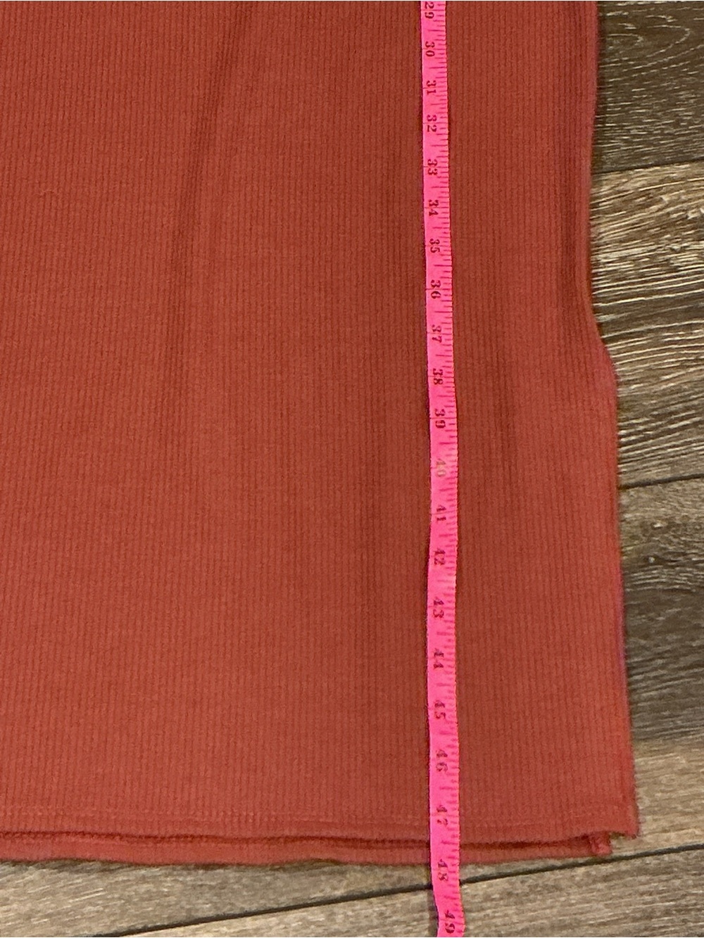 Lulus Rust Ribbed Maxi Dress XS Stretch Tie Back Side Slit - Picture 10 of 12